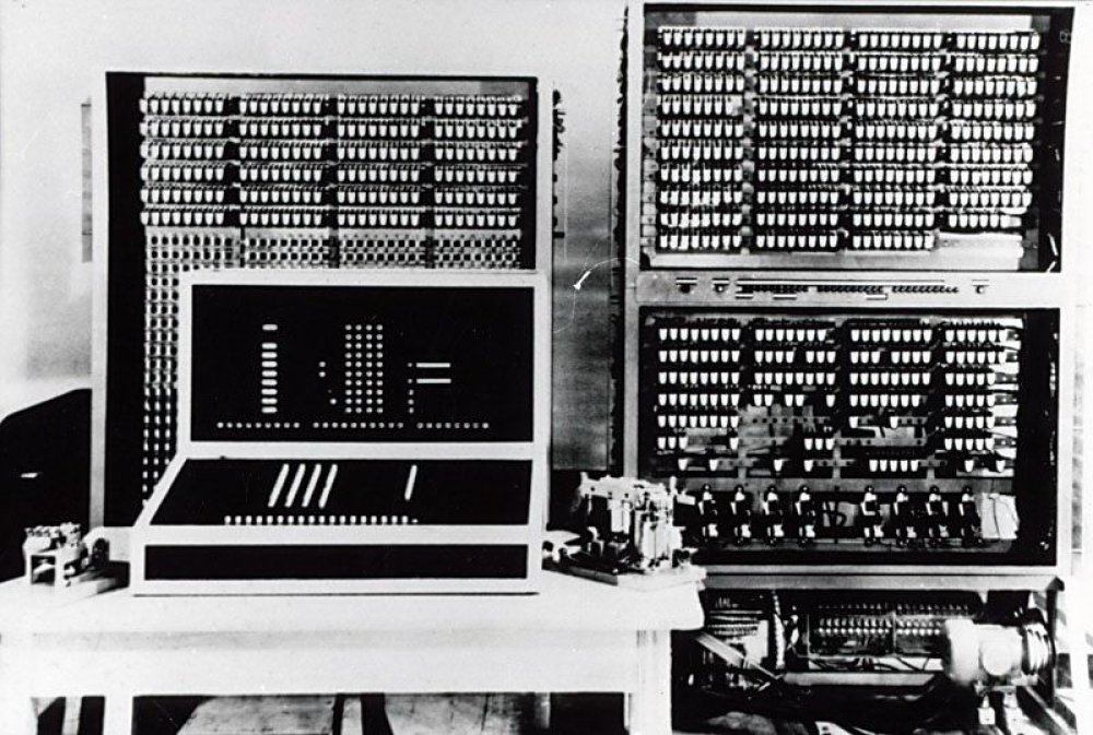 The world’s first programmable, fully automatic digital computer started operating during World War II. What was its name and where was it located? (Photograph does not necessarily depict the correct answer.)