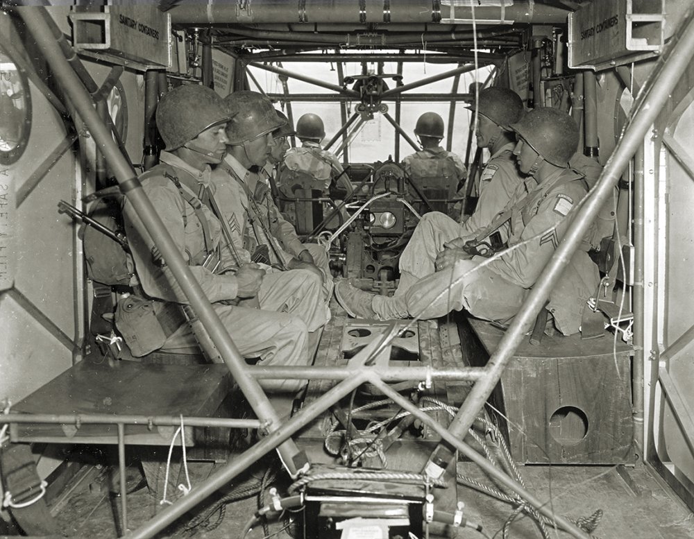 Where were Waco CG-4 gliders first used during World War II?