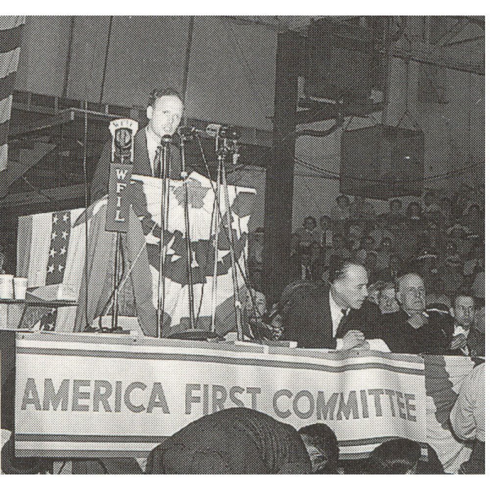 On September 11, 1941, famous aviator Charles Lindbergh made a pro-isolationism speech in Des Moines that caused great backlash. Part of the speech was 