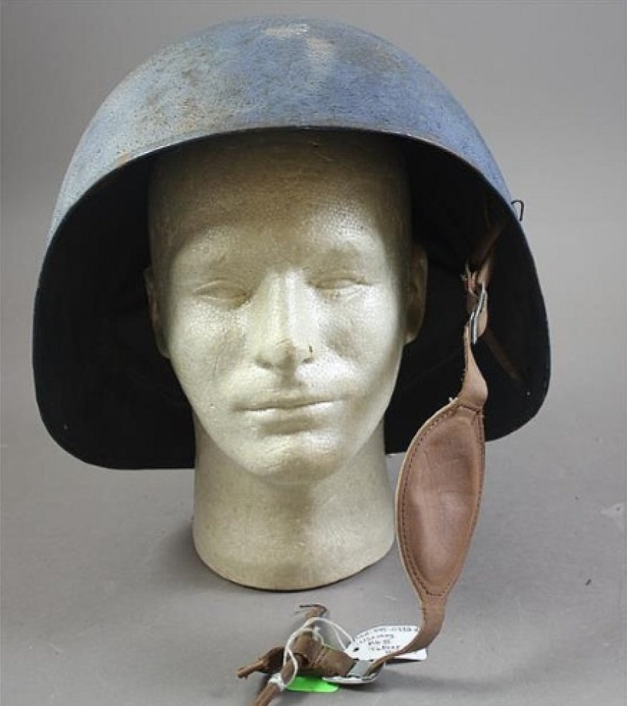 Can you identify this bizarrely oversized-looking World War II-era helmet?