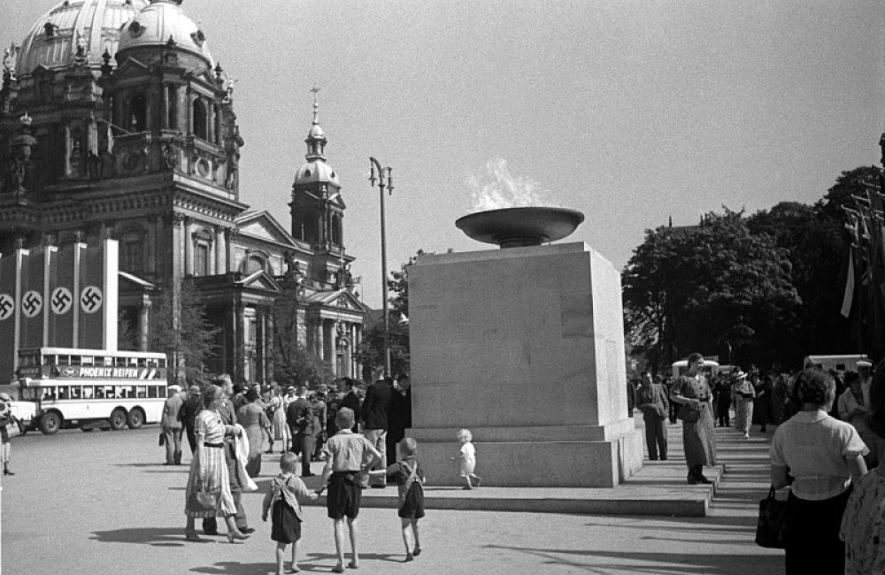 Both the Summer and Winter Olympics of 1940 and 1944 were canceled due to World War II. Which nation lost not one but TWO games (one winter, one summer), which were originally planned to be there? (Photo depicts the 1936 Berlin Olympics.)