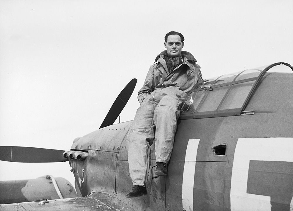 What is British WWII pilot Douglas Bader best-known for?